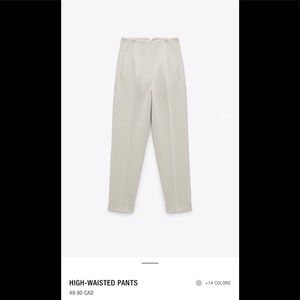 Current season zara high waisted pants XL